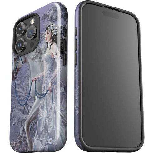 Fairy with Horse in Snow by Nene Thomas iPhone 16 Pro Impact Case